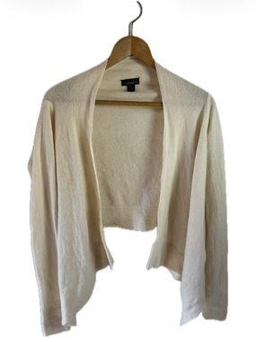 Line 100% Cashmere Cream Wrap-Front Sweater